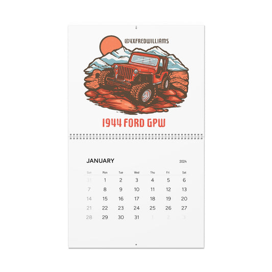 Old Willys Wall Calendar (2024)